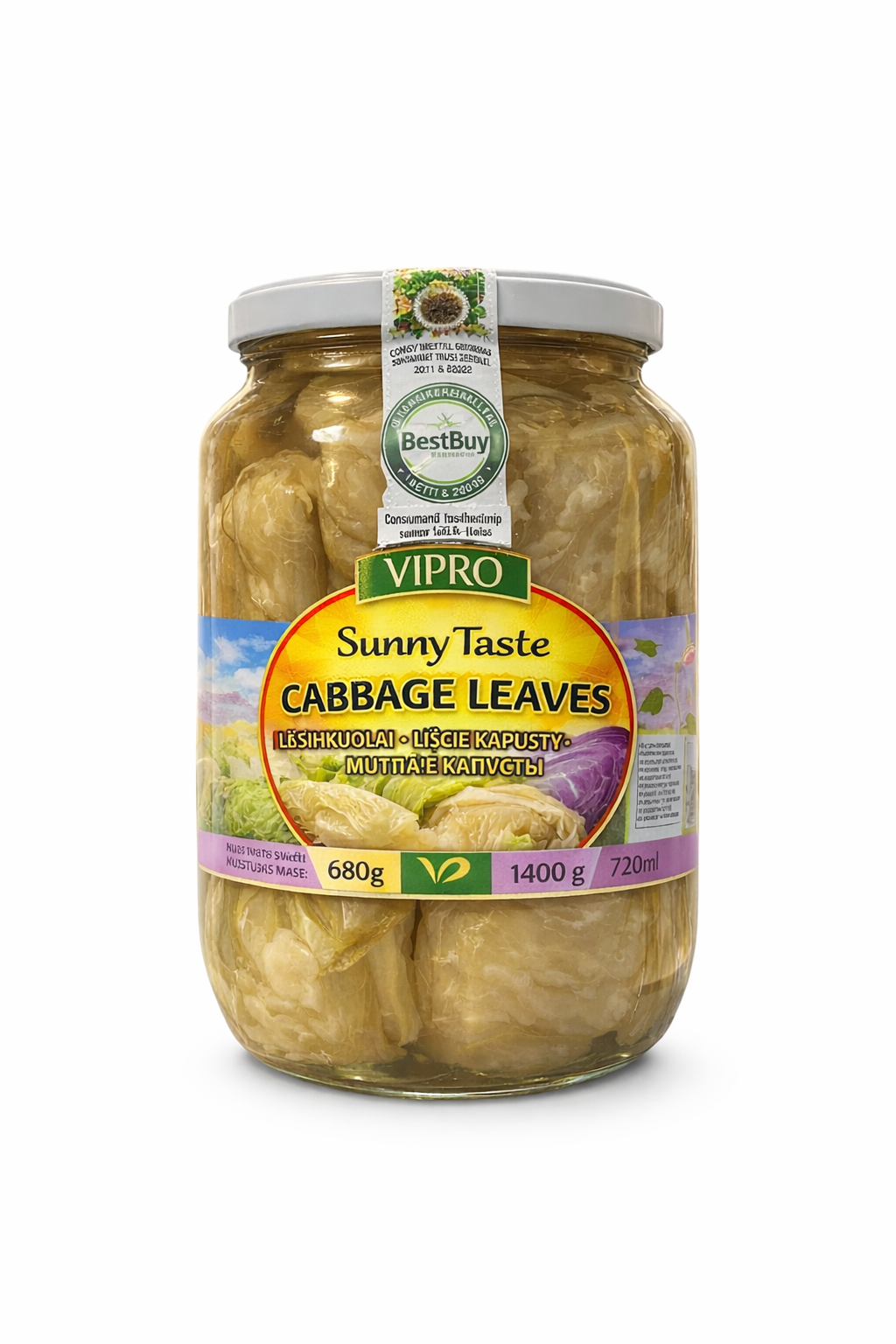 VIPRO Cabbage Leaves 680g – Pickled Vegetable Jar