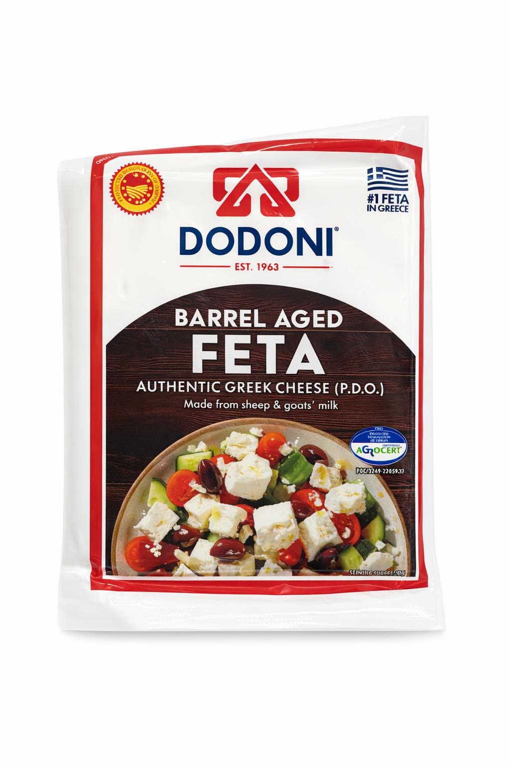 Dodoni Barrel Aged Feta Cheese 200g Authentic Greek Cheese